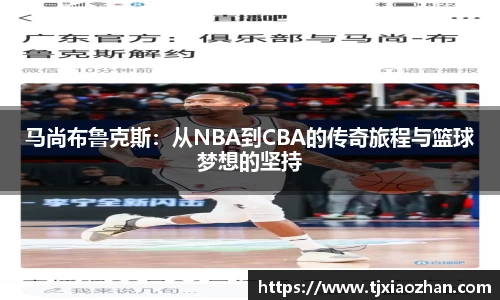 马尚布鲁克斯：从NBA到CBA的传奇旅程与篮球梦想的坚持